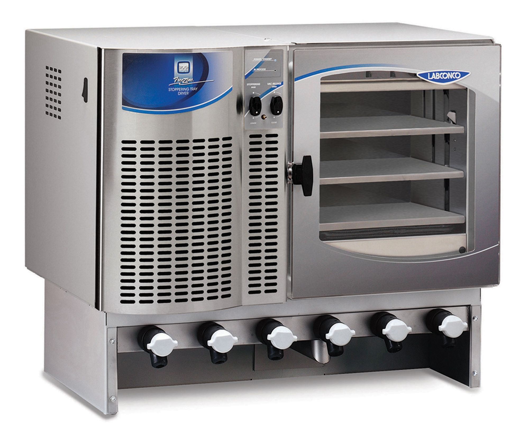 FreeZone Stoppering Tray Dryer-Schuko, China/Australia, Great Britain (UK), and India Plugs, 230V, 50 Hz-Standard-6-Port Tray Dryer Manifold, Isolation Valve